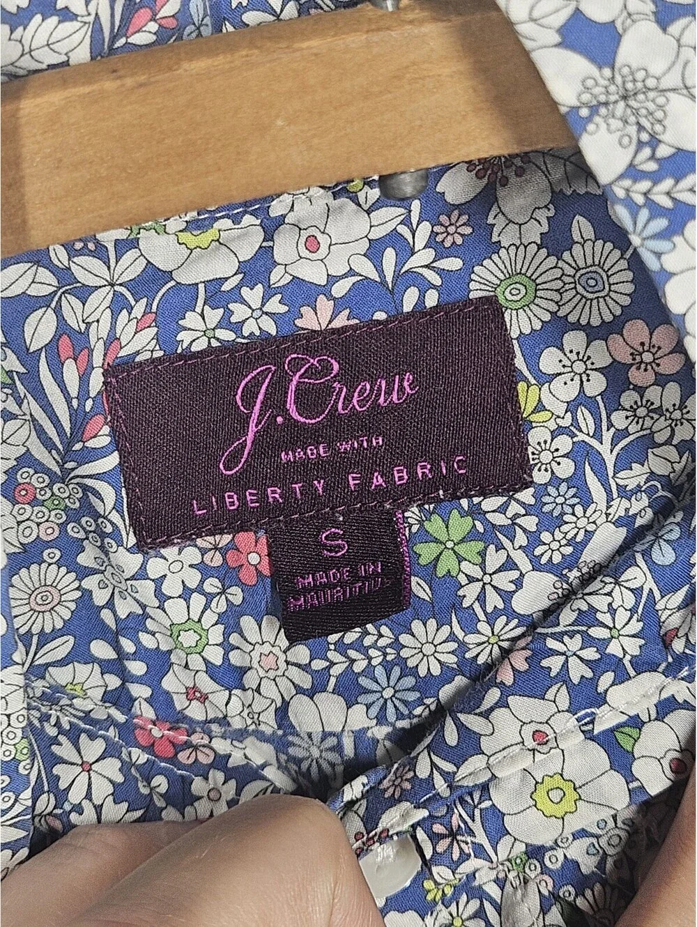 J Crew Liberty of London Men’s Short Sleeve Floral Small 100% Cotton Lawn Retro